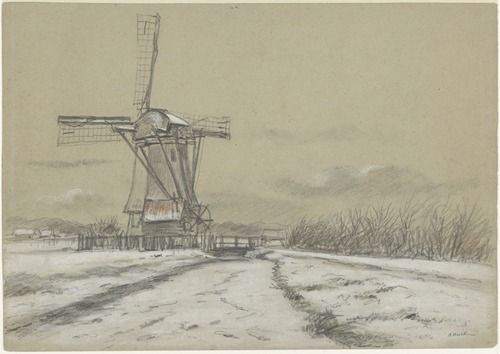 Molen in de Veenpolder bij de Leidsevaart