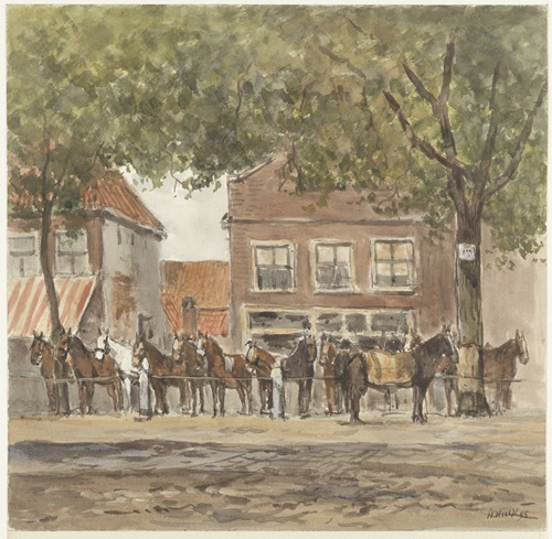 Paardenmarkt op het Plein