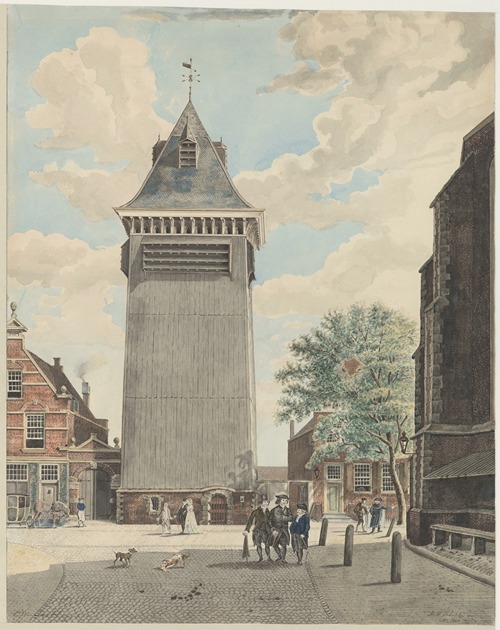 Gezicht op het Klokhuisplein vanaf de Riviervismarkt met op de achtergrond het Klokhuis.