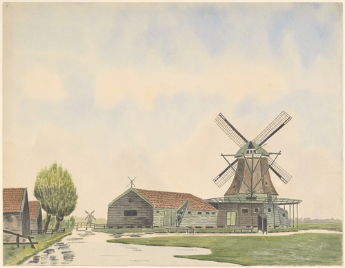 molen; oliemolen De Nachtegaal aan het Karnemelkspad