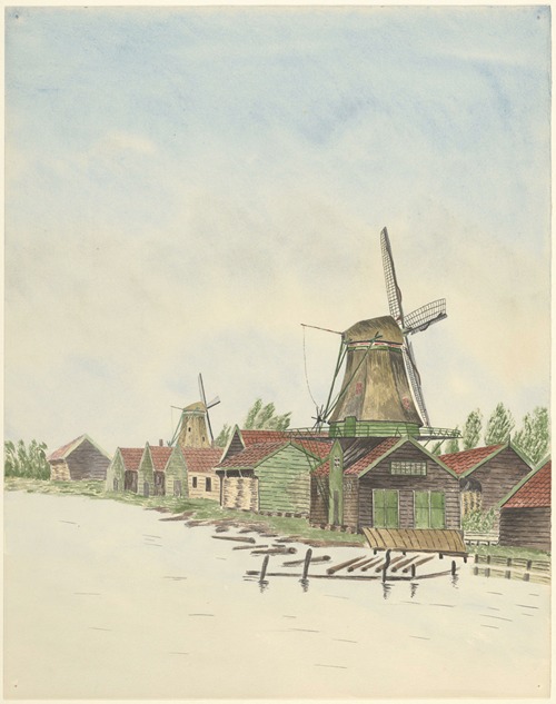 molens; houtzaagmolen De Grauwe-Beer, Westzaandam, gesloopt 1893
