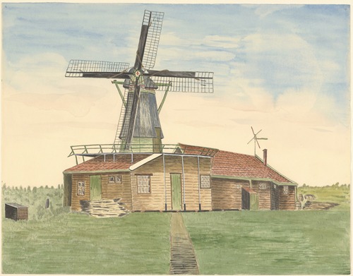 molens; houtzaagmolen De Huisvrouw, Kalverveld