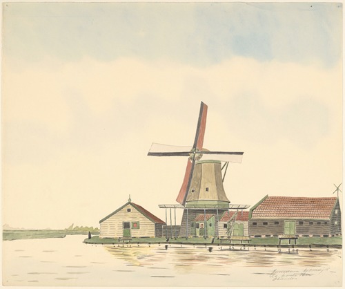 molens; oliemolen De Bonte-Hen, Kalverringdijk
