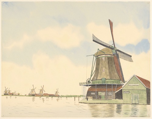 molens; oliemolen, later pelmolen Sint-Willibrordus, Oostzijde, aan ‘t Kalf, gesloopt 1938