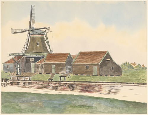 Verfmolen De Uil of Het Uilke, bij de Middentil, aan de oostzijde van de Uilsloot, vroeger Arissloot genaamd