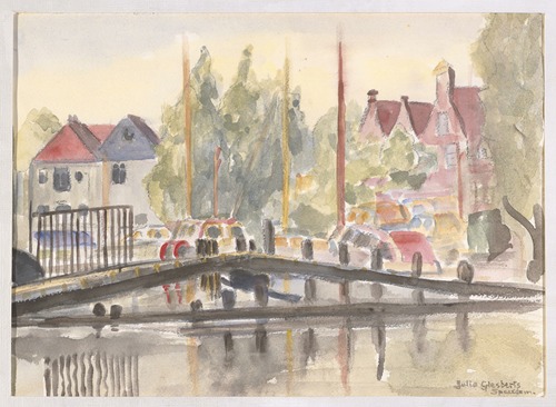 Gezicht in Spaarndam, de haven