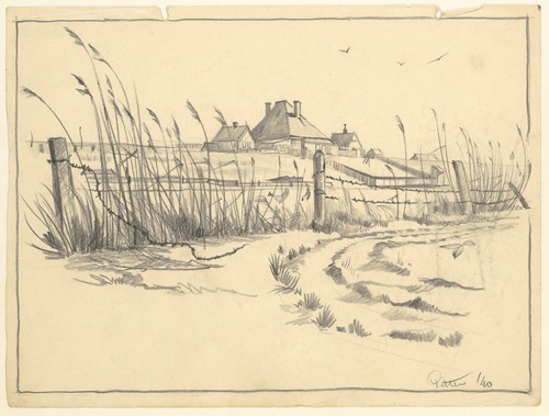 Boerderij op duin.