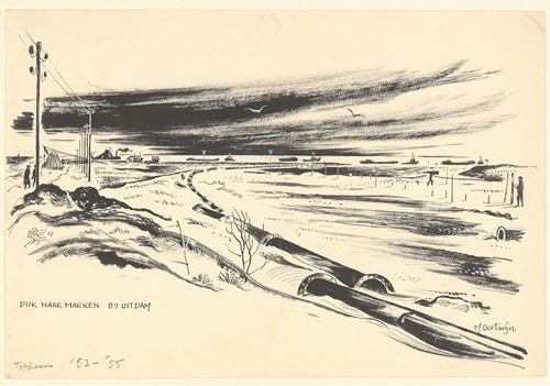De Dijk naar Marken bij Uitdam.
