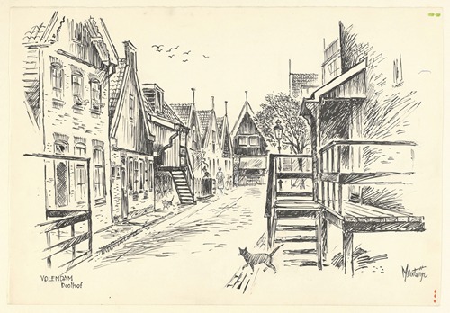 Gezicht in het Doolhof te Volendam.