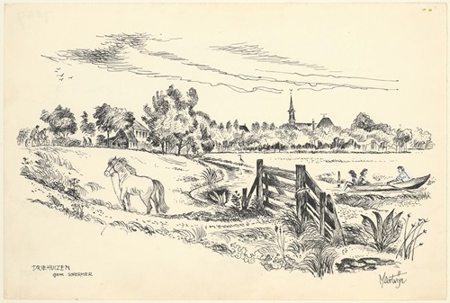 Gezicht op Driehuizen.