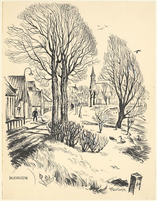 Gezicht te Driehuizen vanaf Driehuizen.