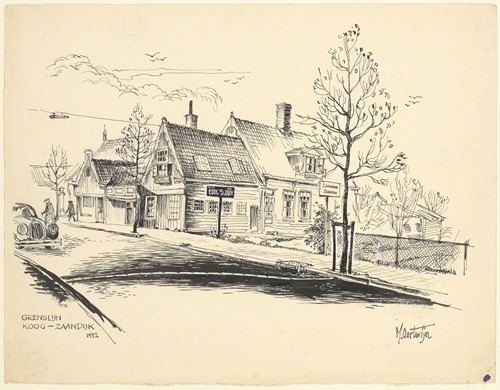 Grenslijn tussen Koog aan de Zaan en Zaandijk.