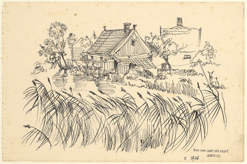 Het huis van Jaap Aberkrom te Hobrede.