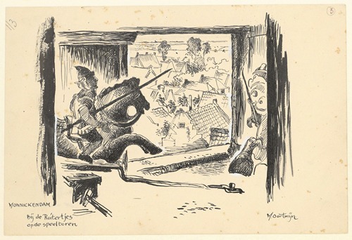 Ruitertjes in de speeltoren.