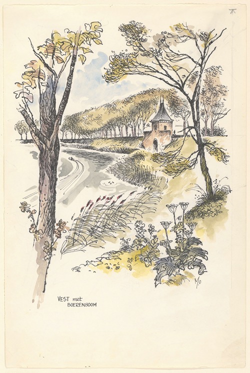 Vest met boerenboom te Enkhuizen
