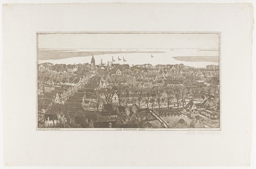Topografische prent van Monnikendam