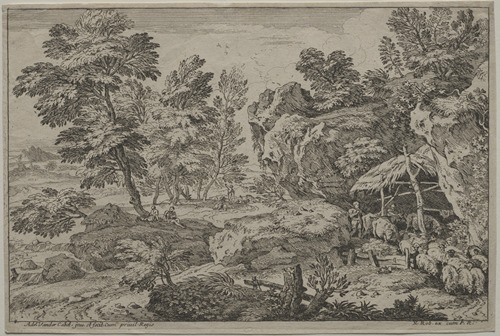 Landscape with Shepherds and two Flocks