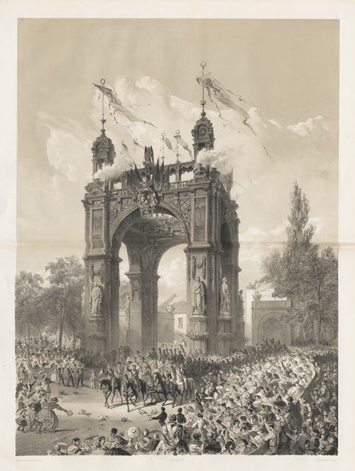 Réception du roi a la Porte de Laeken