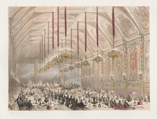 Intérieur de la Salle du Banquent offert au roi