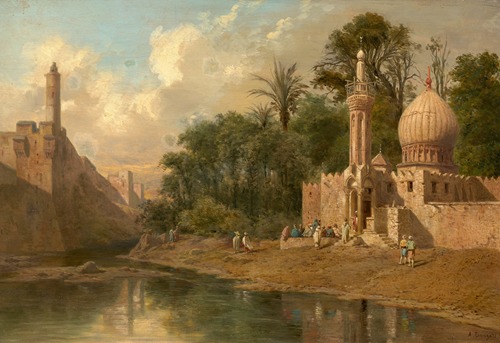 Vue de monuments, probablement au Caire