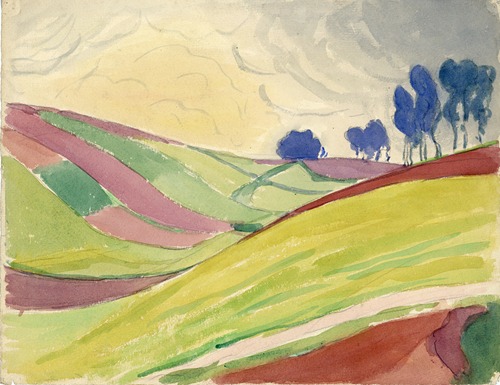 Landschap in aquarel