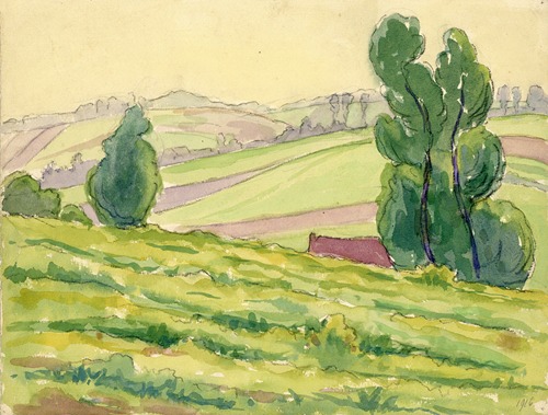 Landschap in aquarel