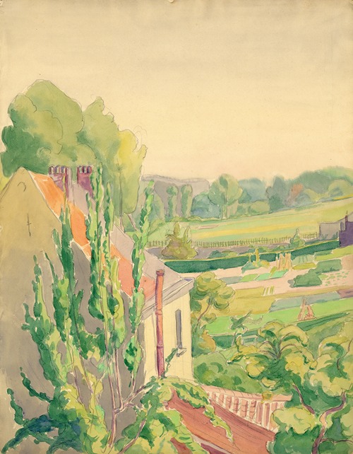 Landschap in aquarel