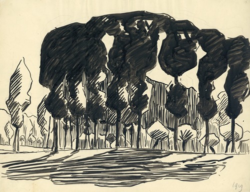 Landschap in inkt