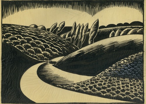 Landschap in inkt