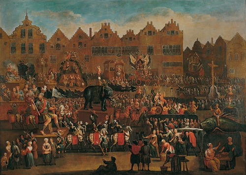 De oude ommegang op de Meir