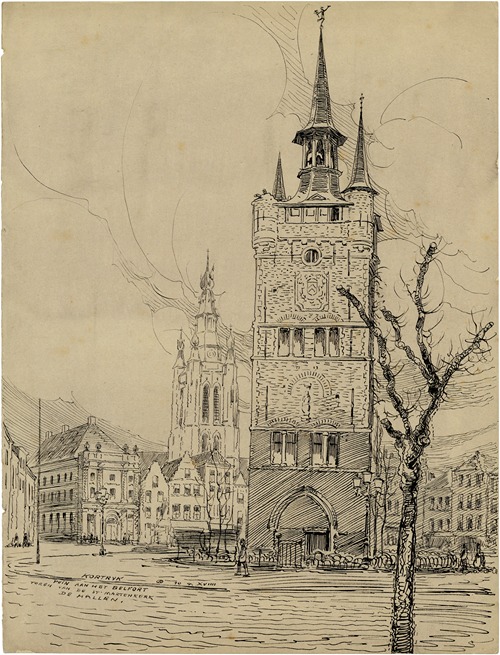 Het belfort te Kortrijk