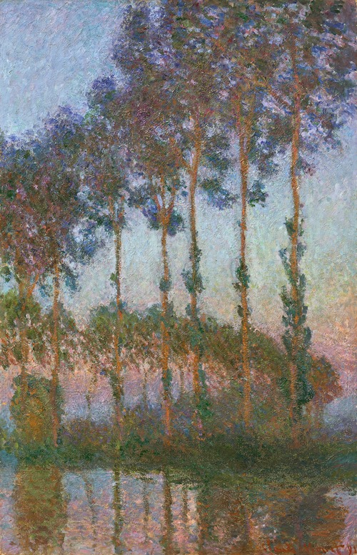 Peupliers au bord de l’Epte, crépuscule