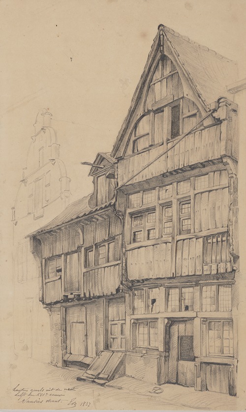 Houten gevel in de Saucierstraat