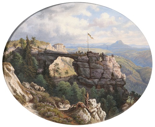 A View of the Prebisch Gate (Pravčická brána) in Bohemia