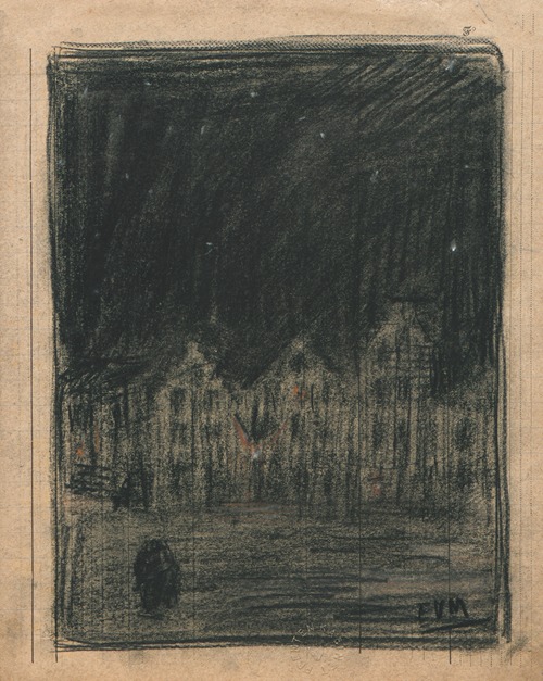Huizen bij nacht