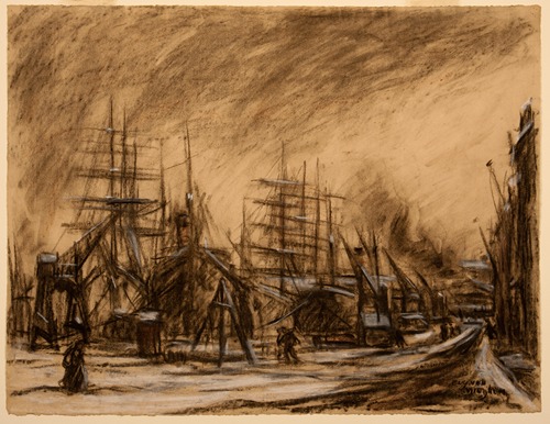 Winter in de haven