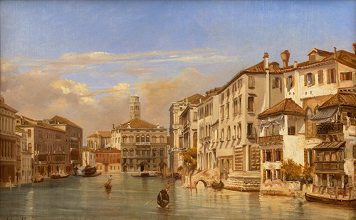 Gondoles sur le Grand canal, Venise