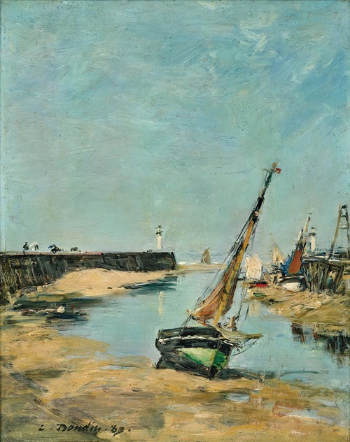 Trouville, Les jetées marée basse – The Harbour Pier at Low Tide