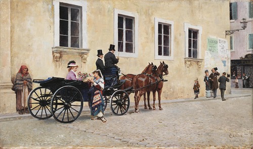 Young Flower Seller from the Campagna