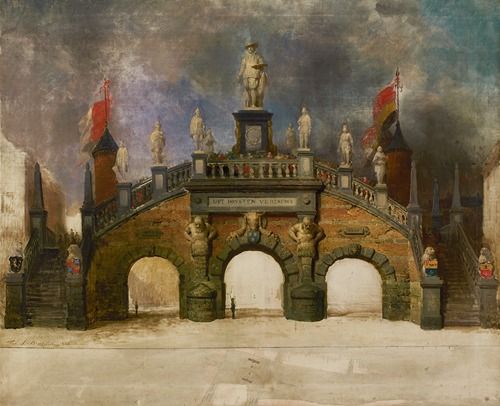 Olieverfschets van de Triomfboog voor de Rubensfeesten
