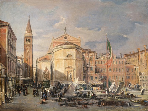 Venice, Campo San Polo with a View of the Apis of San Polo