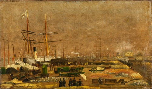 Havenscene te Antwerpen