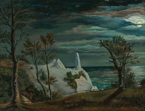 Moonlit Møns Klint with Sommerspiret