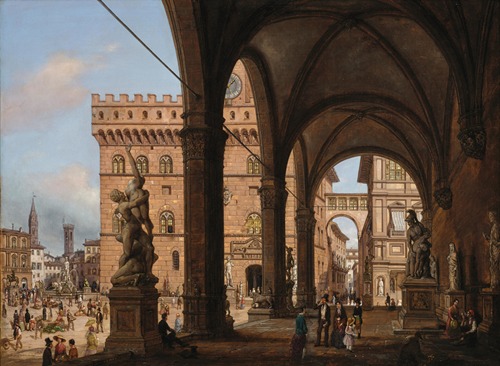 Florence, a View of Piazza della Signoria from the Loggia dei Lanzi