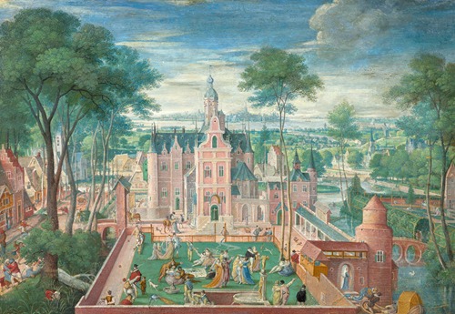 Elegant company in a garden