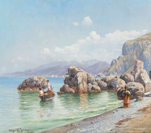 On the beach, Capri