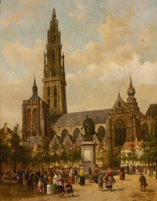 De Groenplaats te Antwerpen