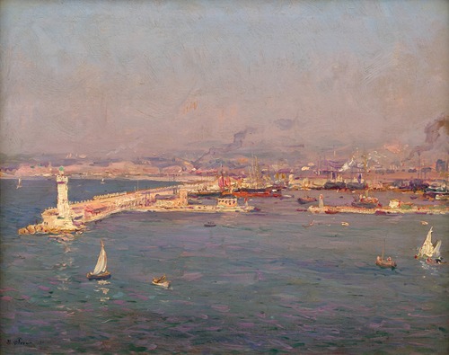 Marseille ; entrée du port de la Joliette