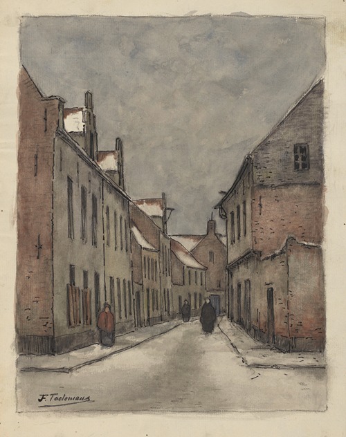 Béguinage à Louvain (sous la neige)