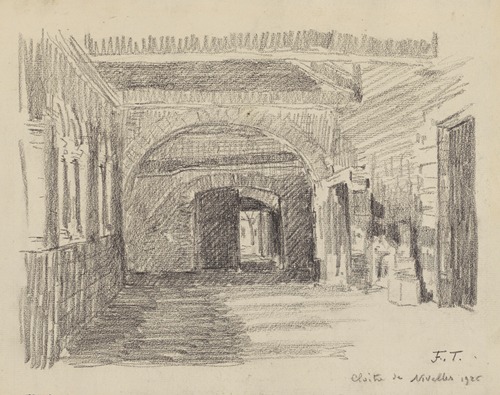 Cloître de Nivelles (vue intérieure)